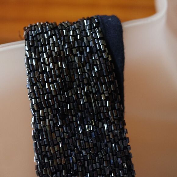 Matty M Navy Blue Sparkly Beaded Tank Top Medium Vintage Y2K Party Glam Look - Picture 4 of 14